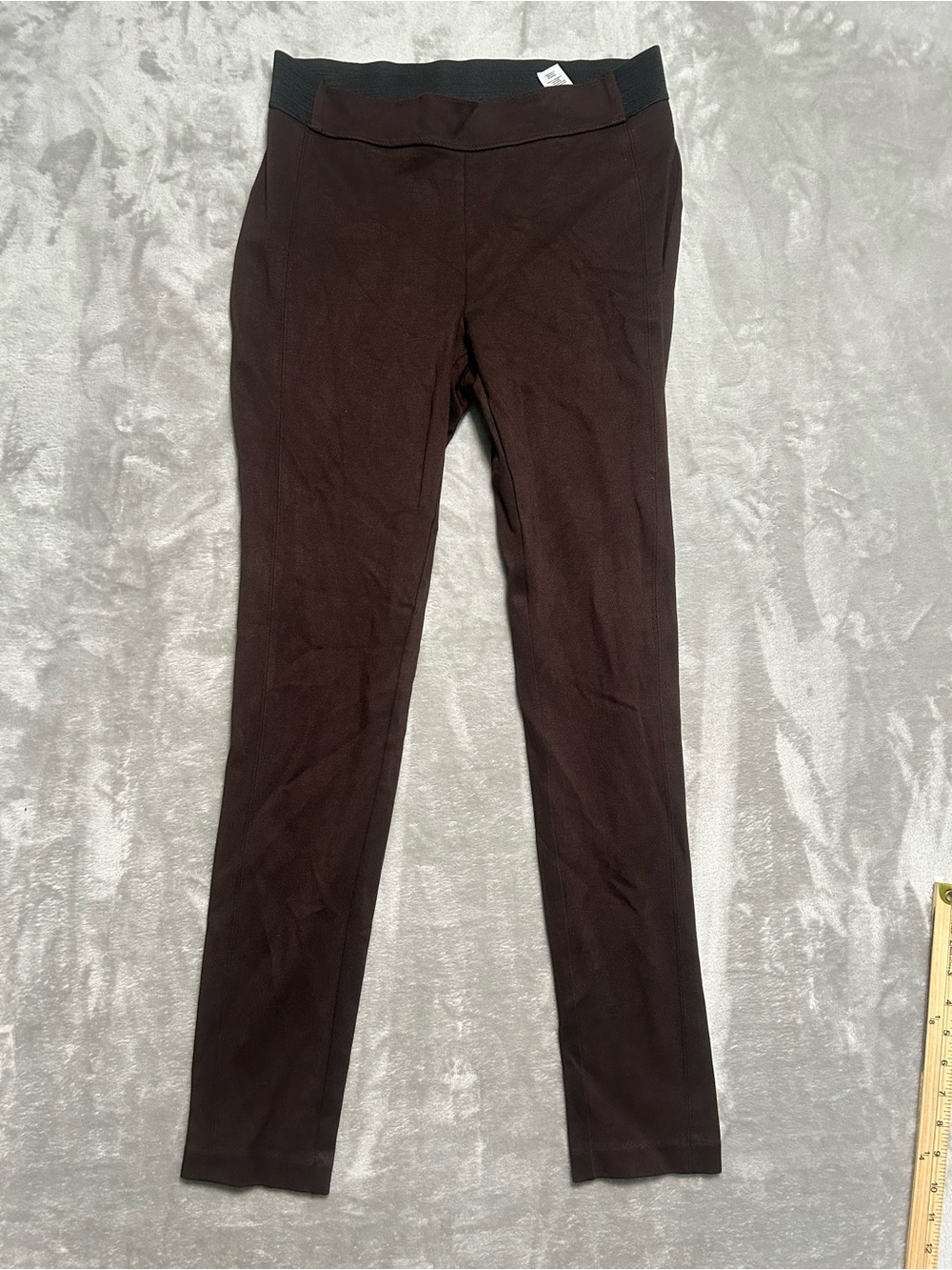 Talbots Stretch Knit Legging Pants Women’s Medium Brown Waistband
